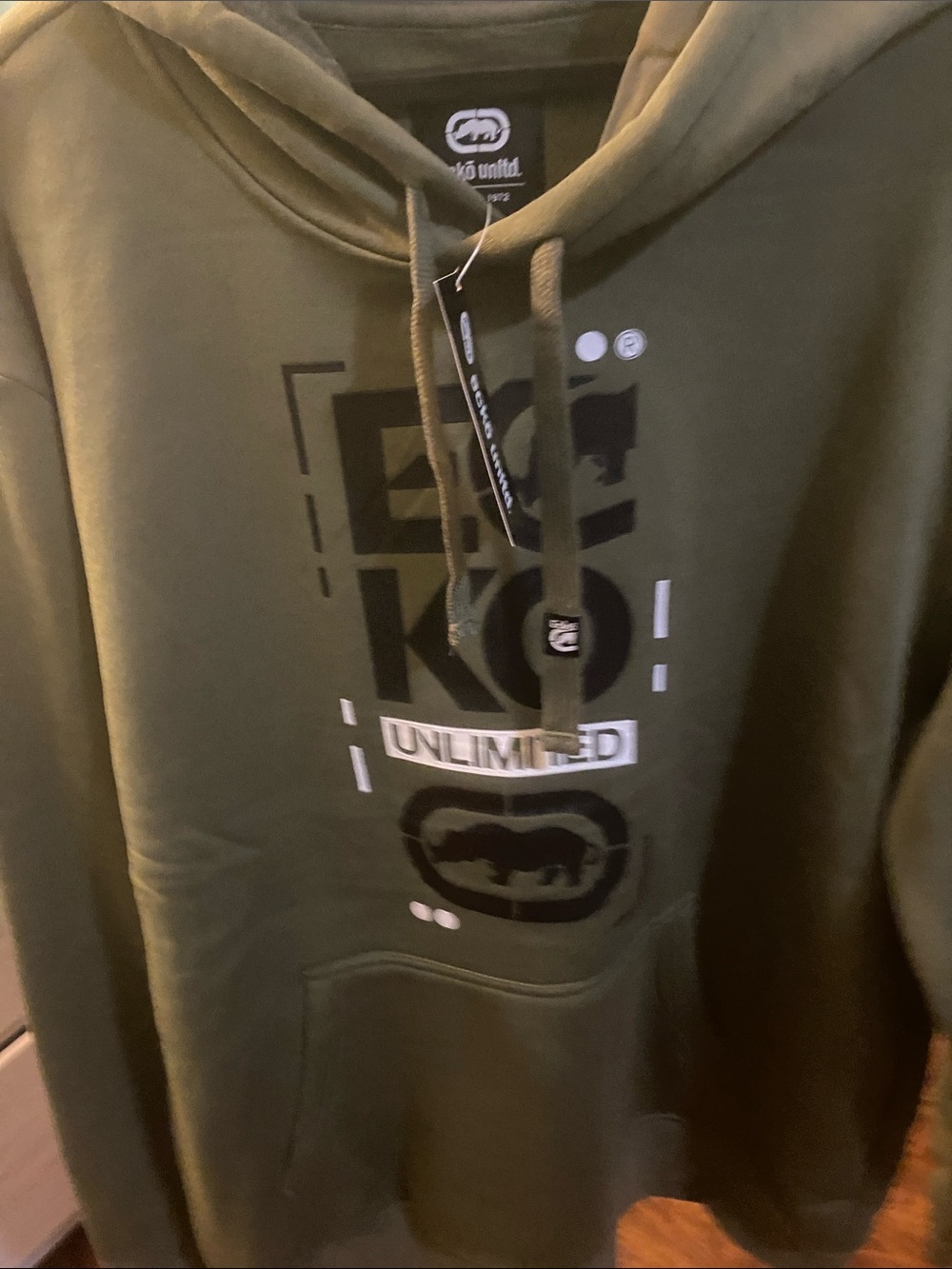 The Limited Olive Green Graphic Crewneck Hoodie - Men
